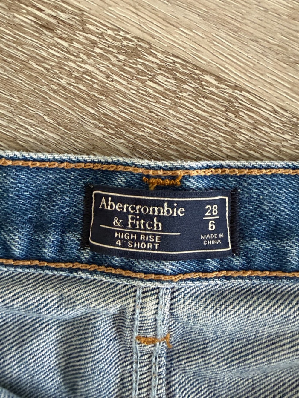 Abercrombie & Fitch Light Blue Distressed Jean Shorts - Picture 2 of 4